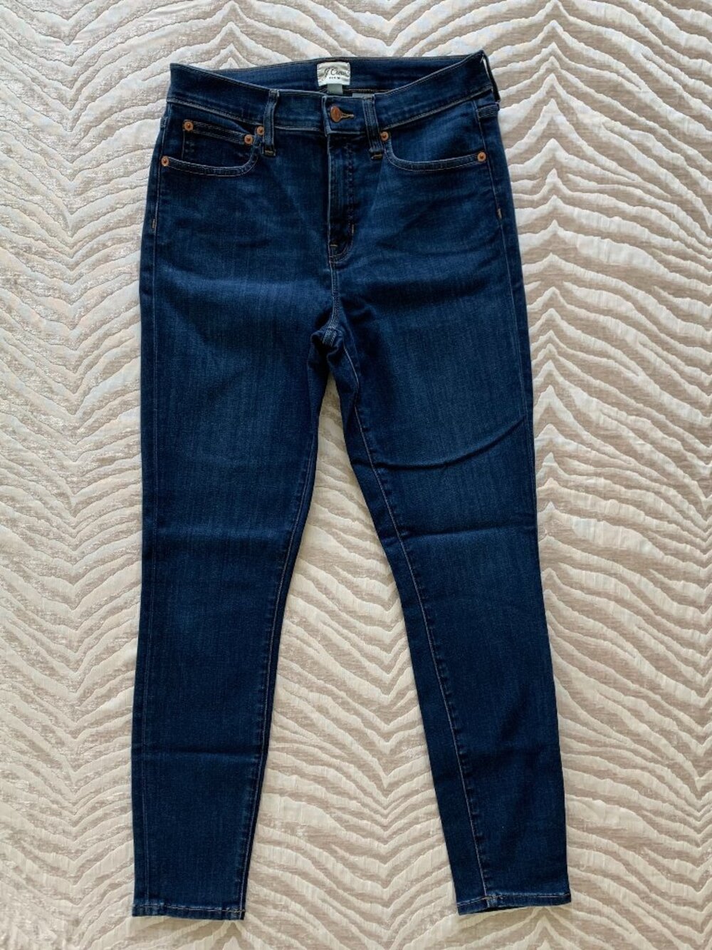 J.Crew High-Rise Skinny Jeans Dark Wash Stretch Blue Denim Size 28